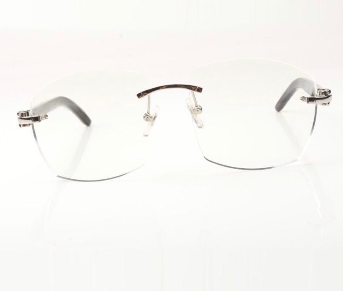 ⭐️ White Buffalo Horn Sunglasses Size 60 Clear Lenses