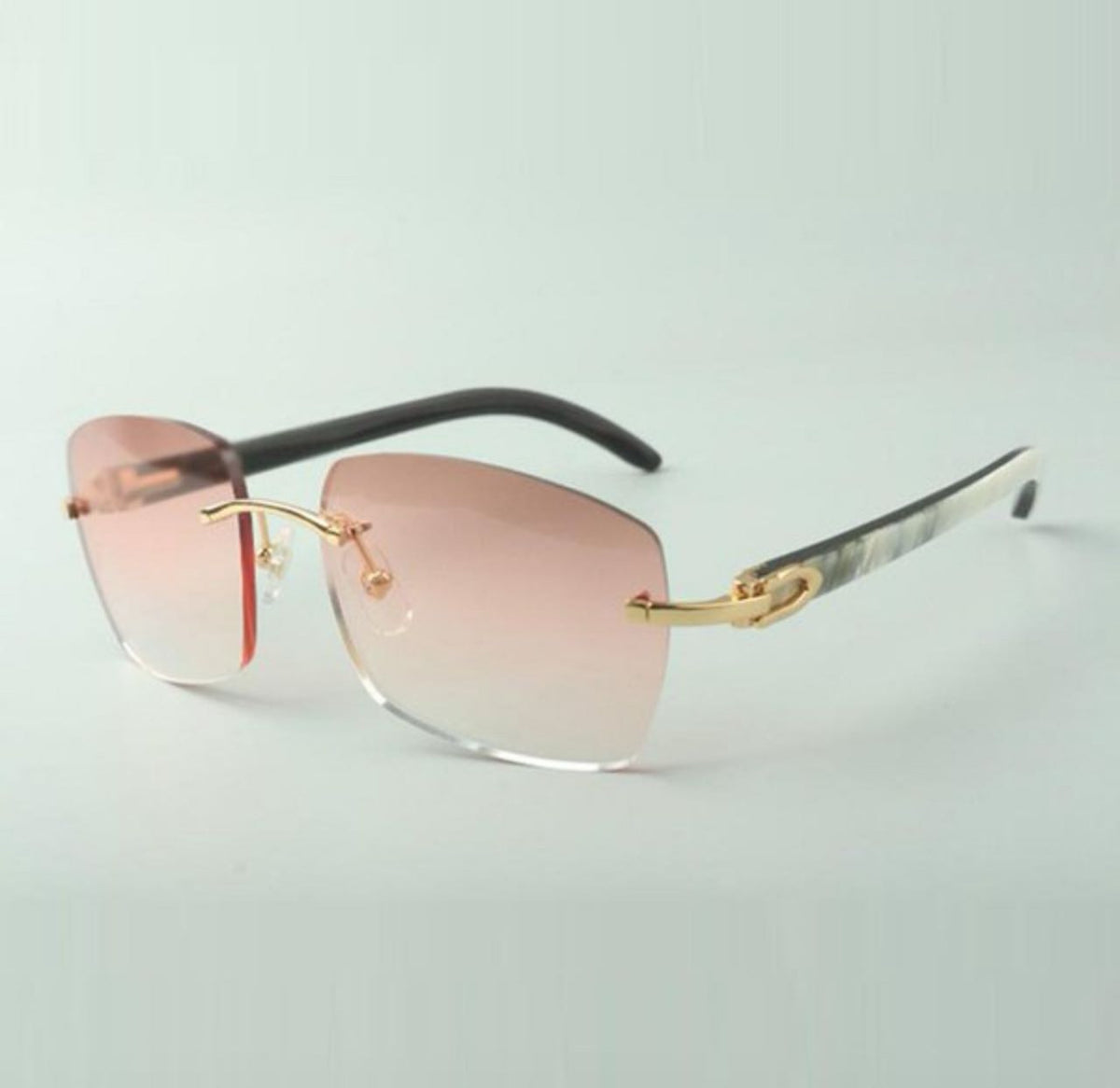 ⭐️ White Buffalo Horn Sunglasses Size 58 Red Lenses