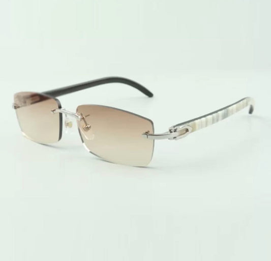 ⭐️White Buffalo Horn Sunglasses Size 56 Henny Lenses