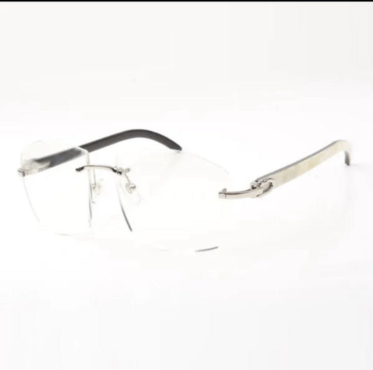 ⭐️ White Buffalo Horn Sunglasses Size 60 Clear Lenses