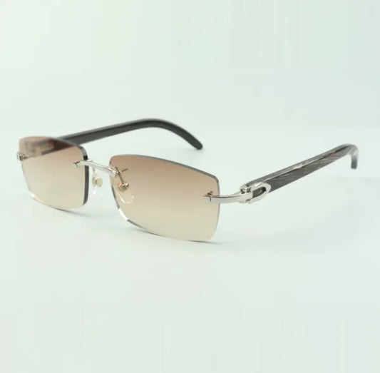 Black Buffalo Horn Sunglasses Size 56 Henny Lenses
