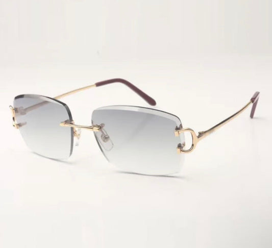 Wire Big C Sunglasses Size 58 Grey Lenses
