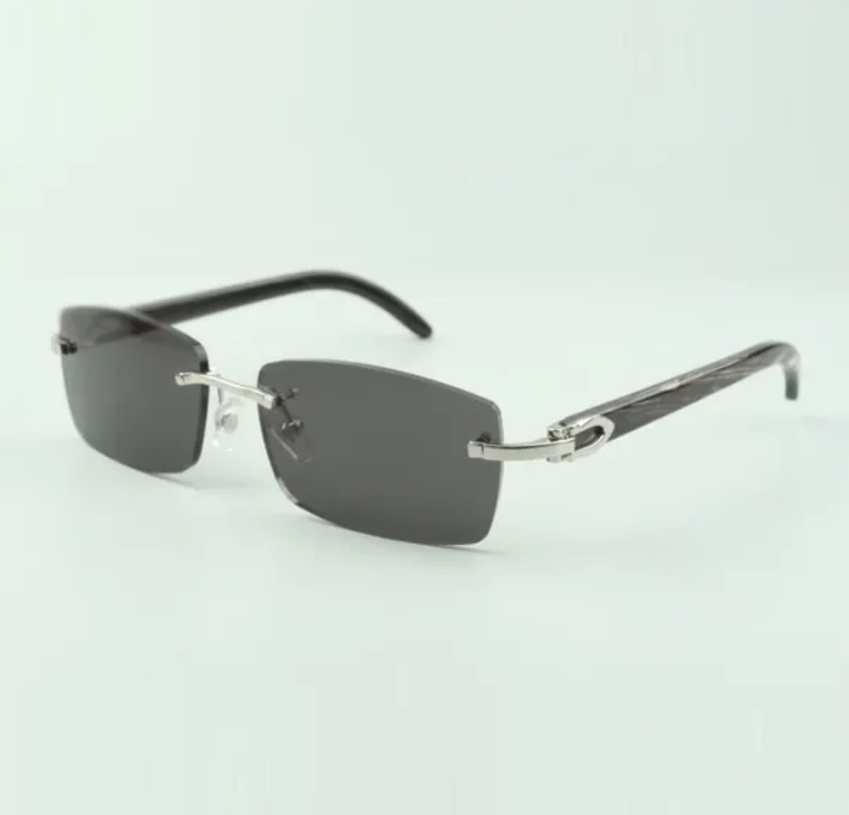 ⭐️ Black Buffalo Horn Sunglasses Size 56 Black Lenses