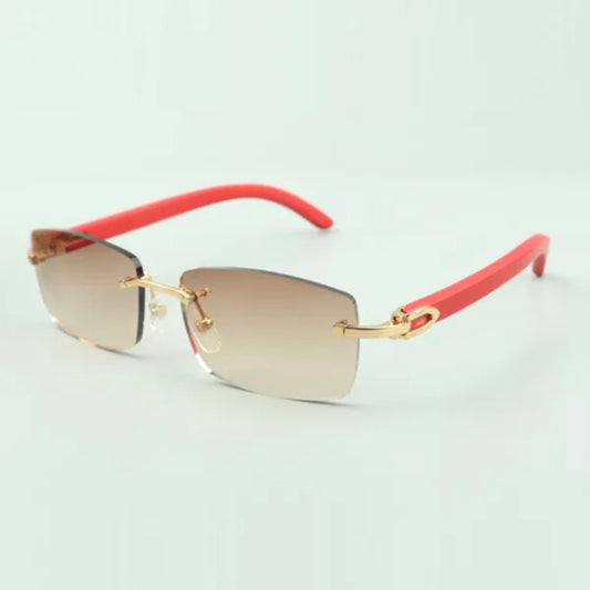 ⭐️ Red Wood Glasses Size 56 Henny Lenses