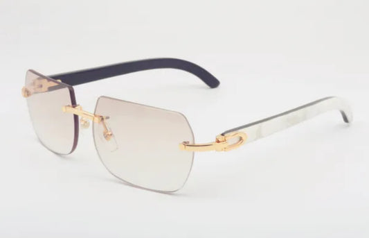 ⭐️ White Buffalo Horn Sunglasses Size 58 Henny Lenses