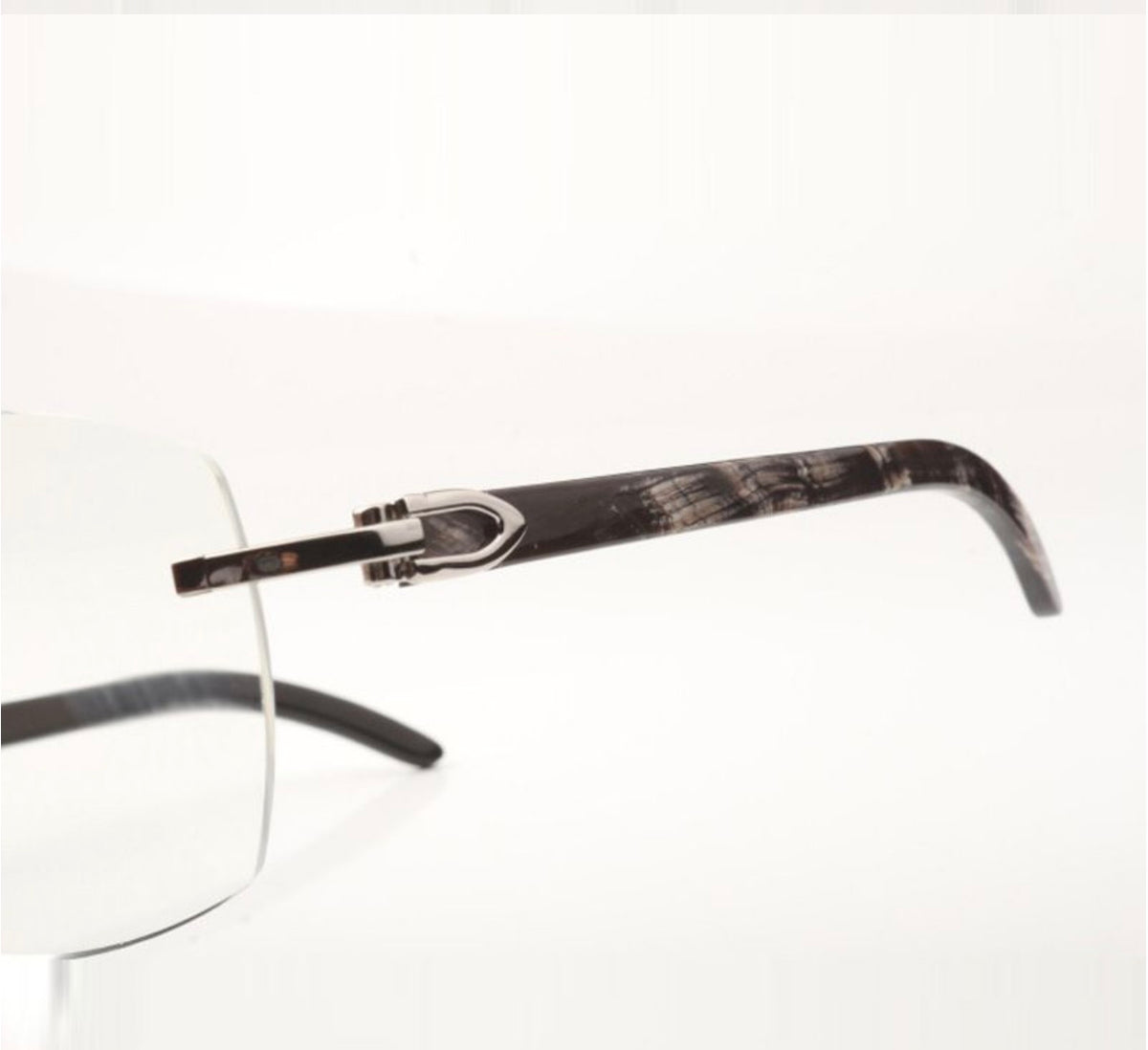⭐️ Black Buffalo Horn Sunglasses Size 60 Clear Lenses
