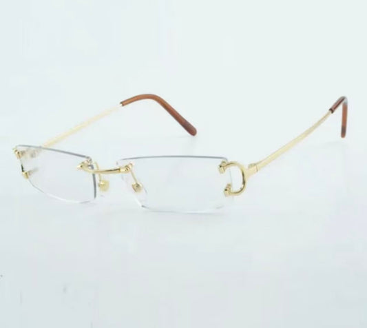 ⭐️Wire Big C Glasses Size 53 Clear Lenses