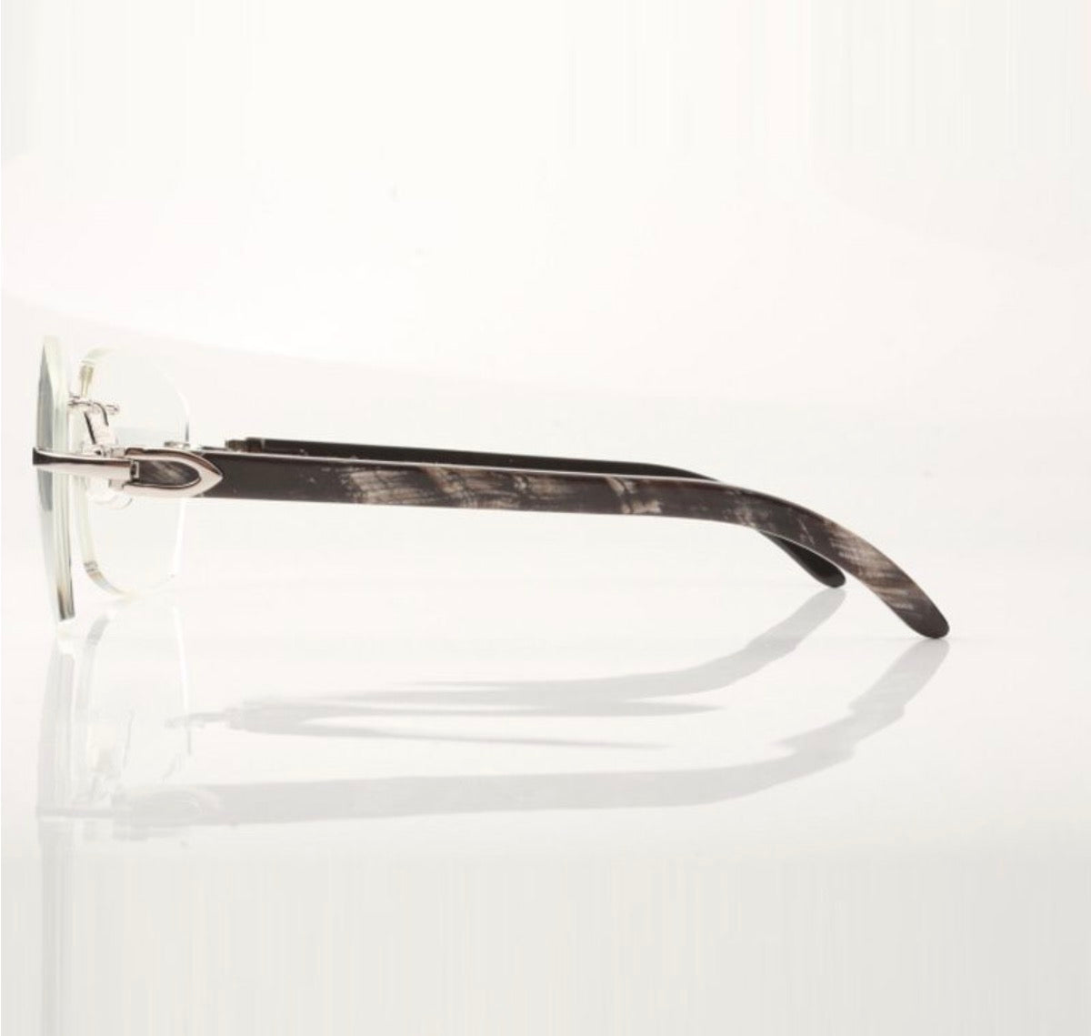 ⭐️ Black Buffalo Horn Sunglasses Size 60 Clear Lenses