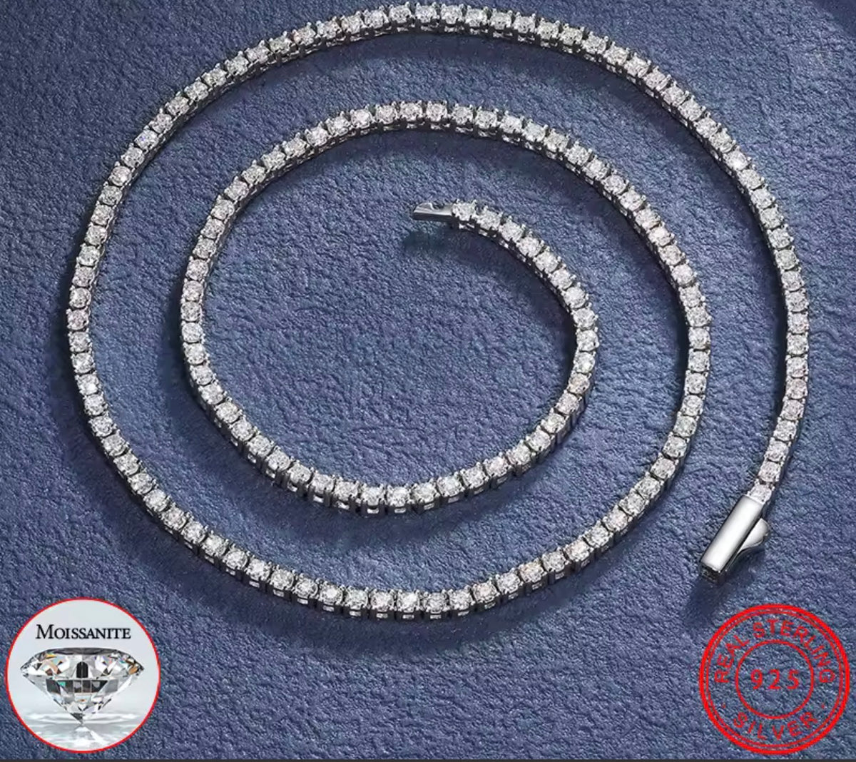 3mm Tennis Chain Vvs Clarity Moissanite