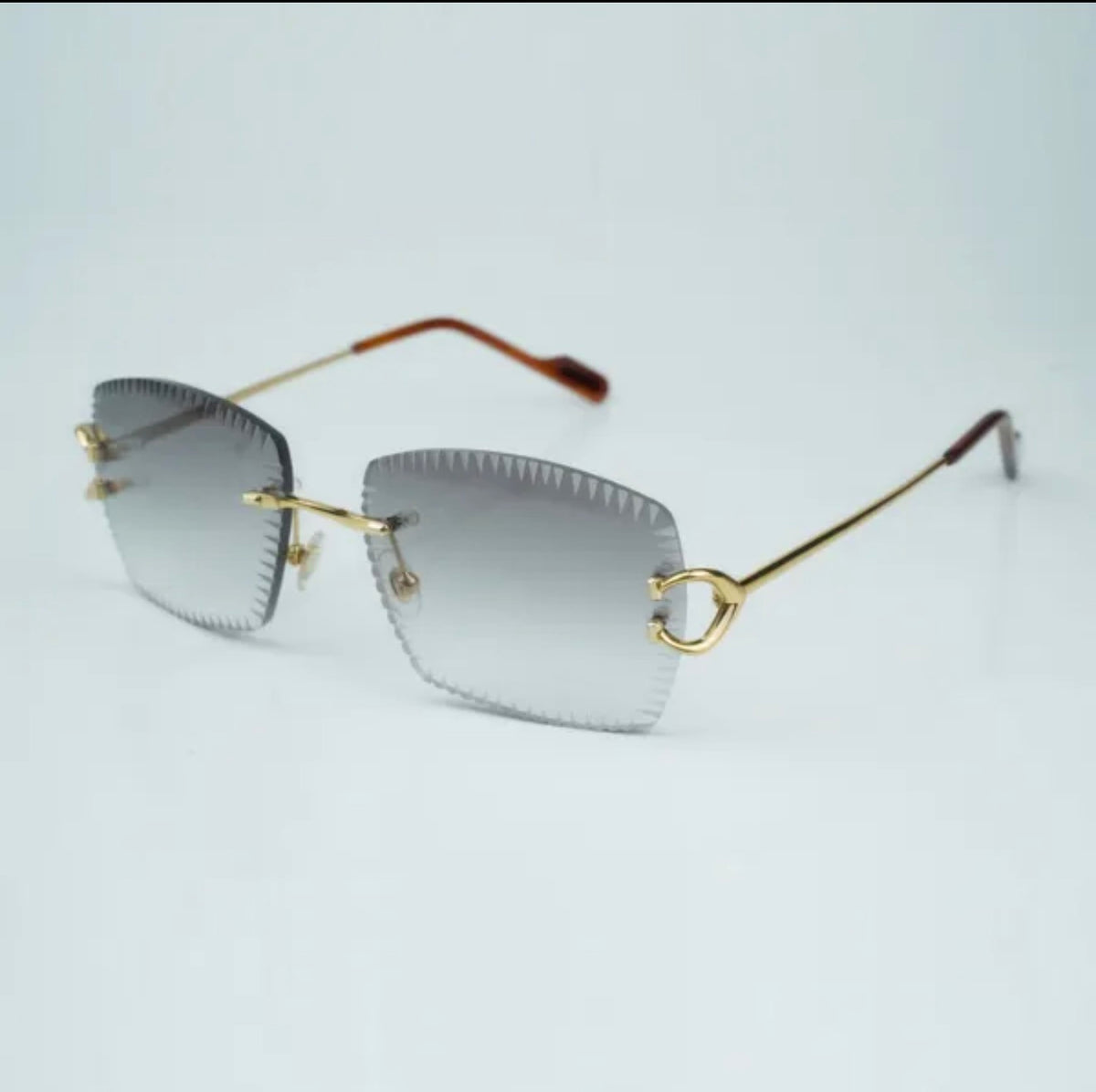 ⭐️ Wire C Sunglasses Size 58 Grey Diamond Cut Lenses