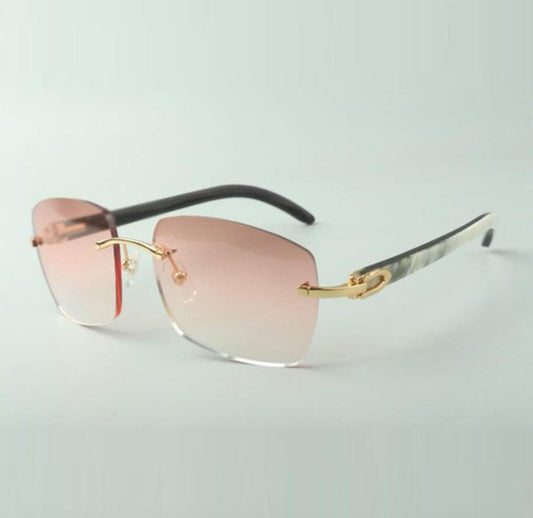 ⭐️ White Buffalo Horn Sunglasses Size 58 Red Lenses