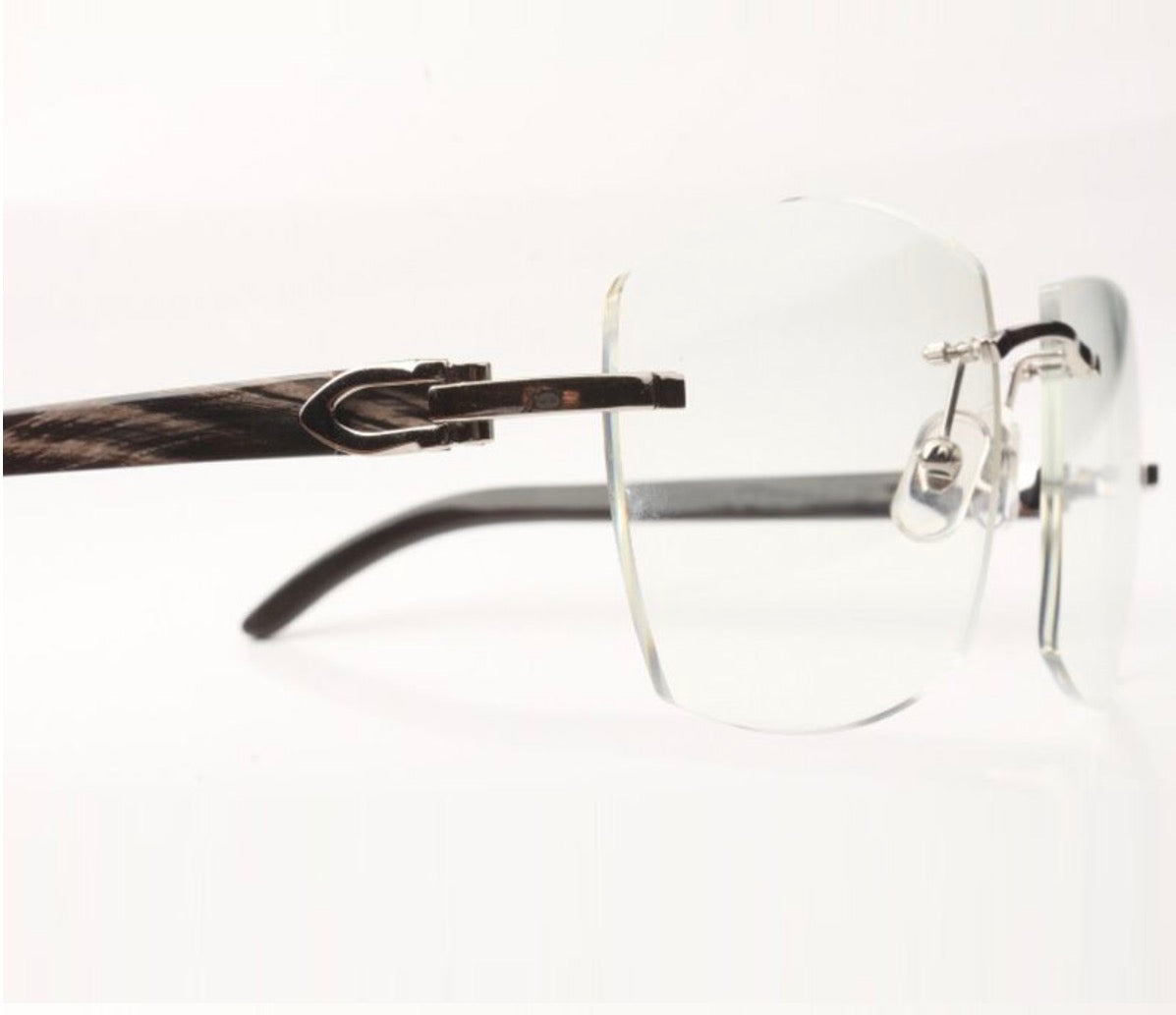 ⭐️ Black Buffalo Horn Sunglasses Size 60 Clear Lenses