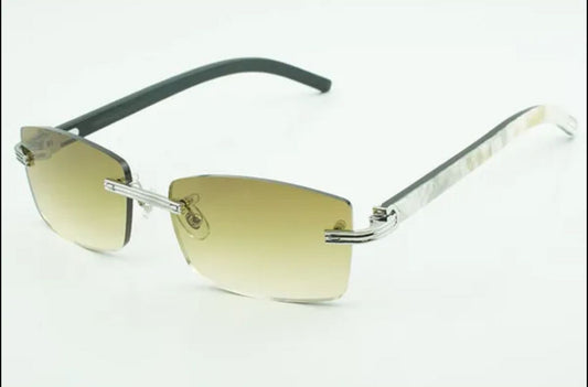 ⭐️ White Buffalo Horn Sunglasses Size 56 Henny Lenses