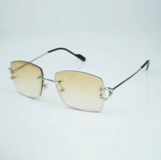 ⭐️ Wire C Sunglasses Size 58 Henny Diamond Cut Lenses
