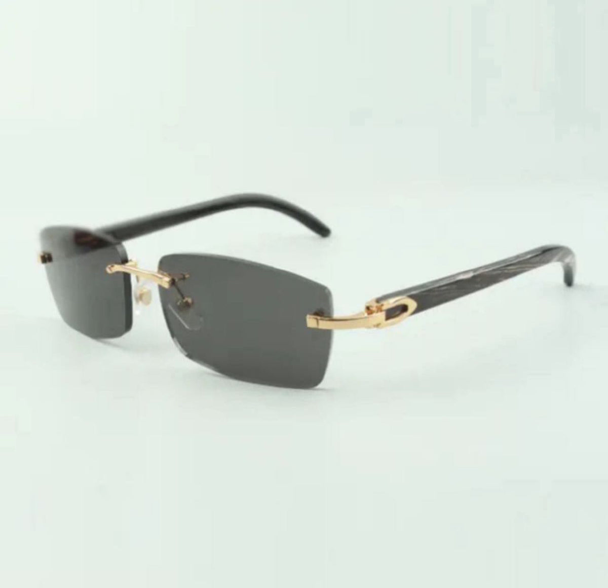 ⭐️ Black Buffalo Horn Sunglasses Size 56 Black Lenses