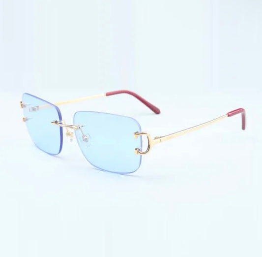 ⭐️ Wire Big C Sunglasses Size 58 Blue Lenses