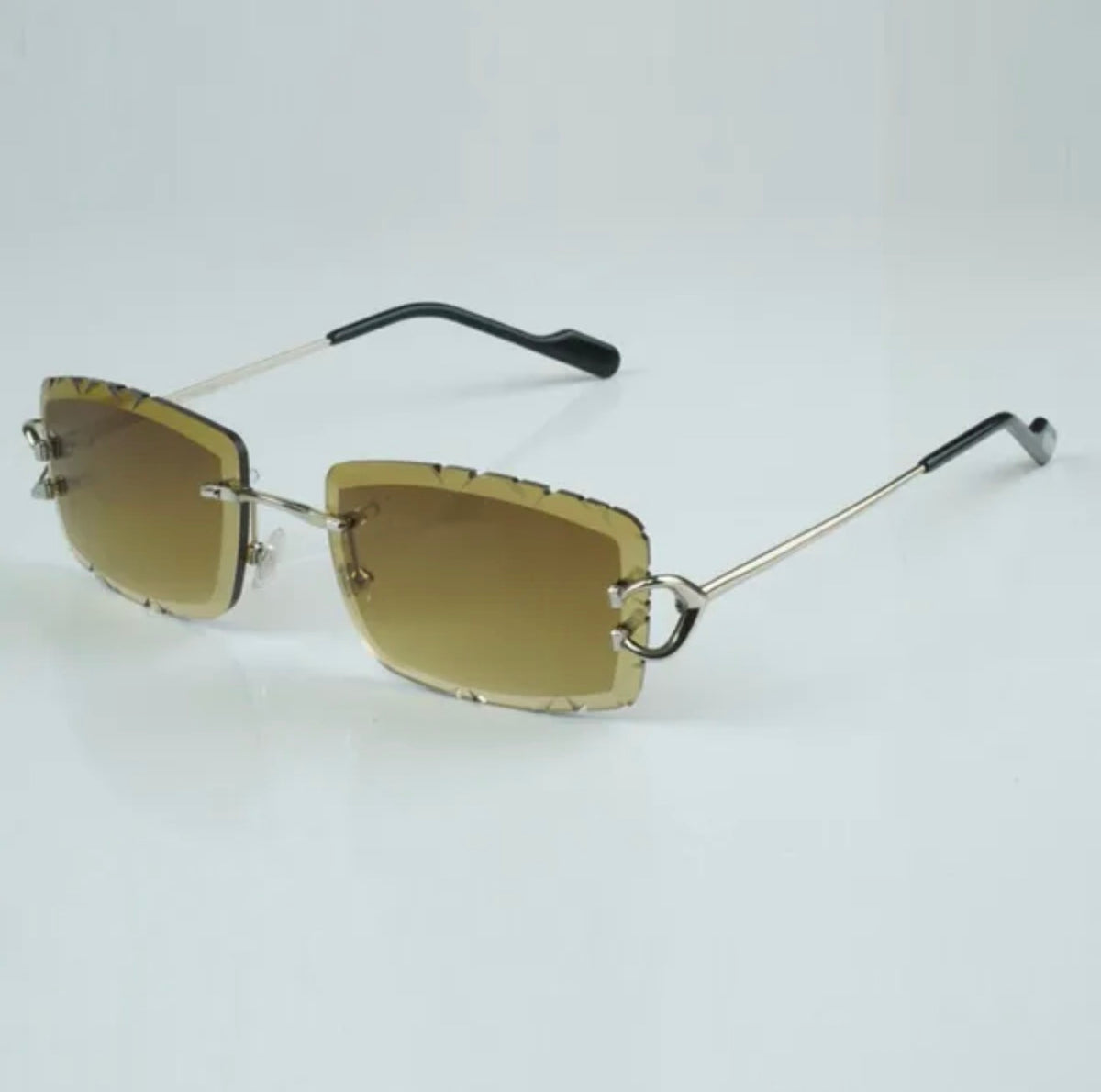 ⭐️ Wire Big C Sunglasses Size 58 Henny Diamond Cut Lenses