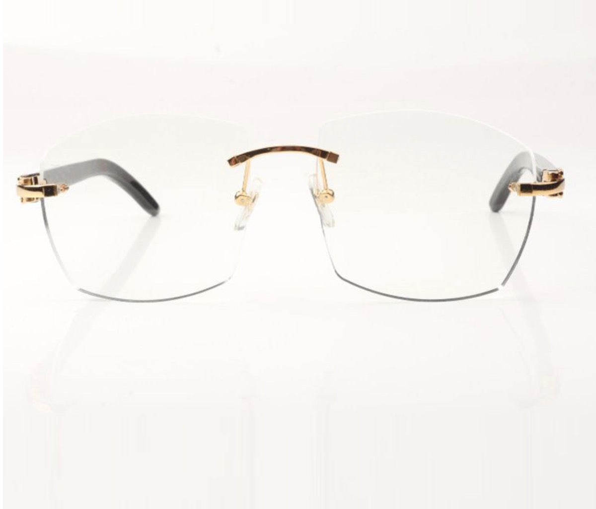 ⭐️ Black Buffalo Horn Sunglasses Size 60 Clear Lenses