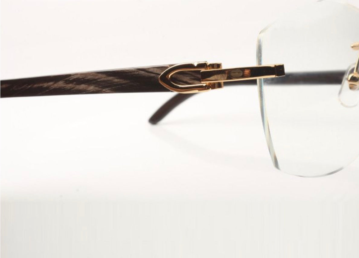 ⭐️ Black Buffalo Horn Sunglasses Size 60 Clear Lenses