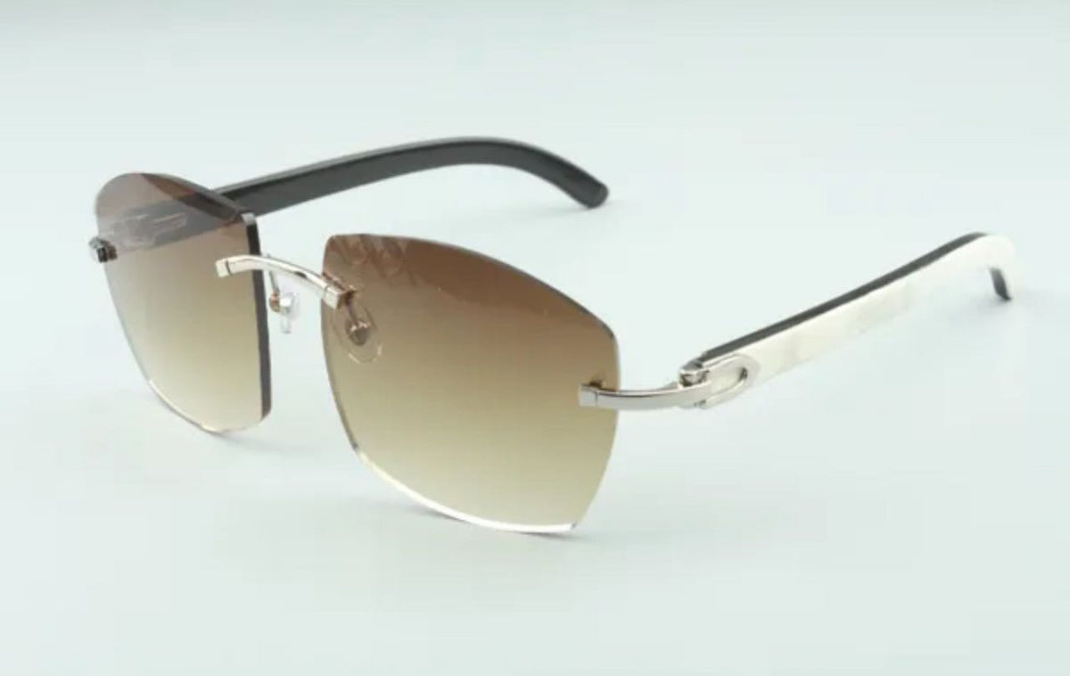 ⭐️ White Buffalo Horn Sunglasses Size 60 Henny Lenses