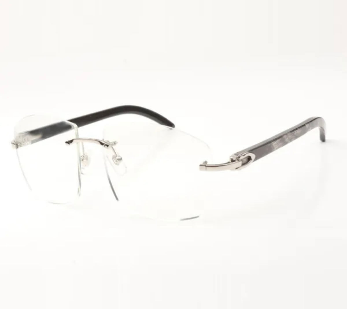 ⭐️ Black Buffalo Horn Sunglasses Size 60 Clear Lenses