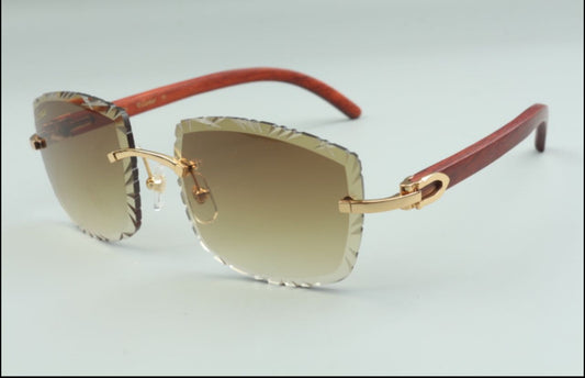 ⭐️ Wood Sunglasses Size 58 Henny Diamond Cut Lenses