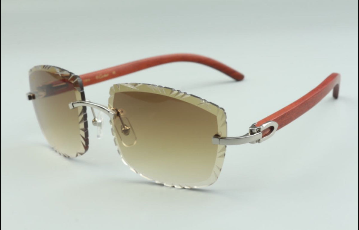 ⭐️ Wood Sunglasses Size 58 Henny Diamond Cut Lenses