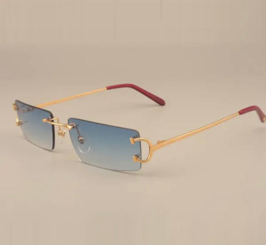 ⭐️ Wire Big C Sunglasses Size 56 Blue Lenses