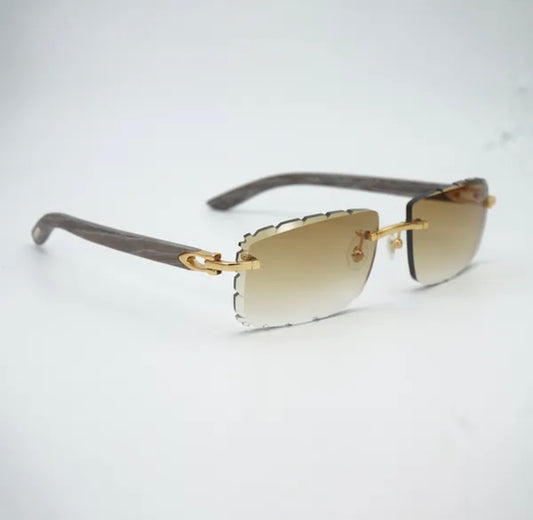 Wood Open C Sunglasses Size 57 Lenses Newest Model