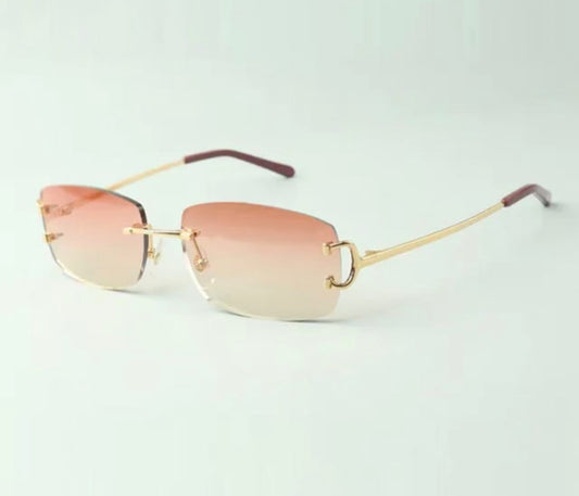 ⭐️ Wire Big C Sunglasses Size 56 Red Lenses