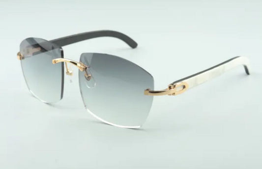 ⭐️ White Buffalo Horn Sunglasses Size 60 Grey Lenses