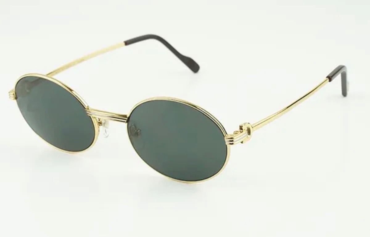 Wire Big C Sunglasses Size 55 Black  Lenses