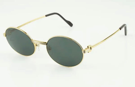 Wire Big C Sunglasses Size 55 Black  Lenses