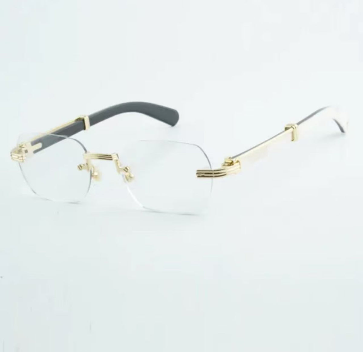 ⭐️ White Buffalo Horn Glasses Size 53 Clear Lenses (Newer Model)