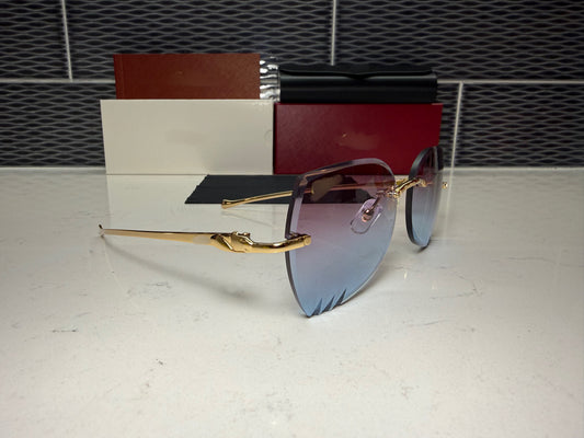 ⭐️ Panther Wire Sunglasses Size 58 Purple And Blue Lenses