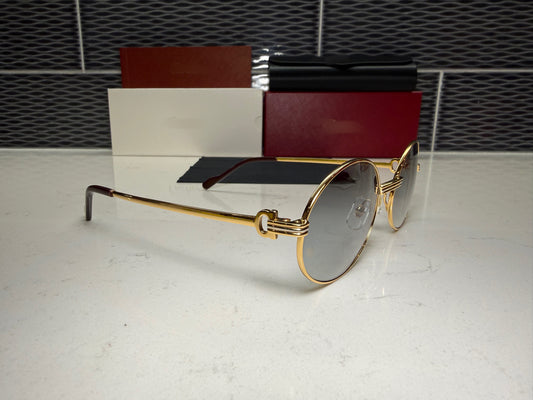 Wire Big C Sunglasses Size 55 Grey  Lenses