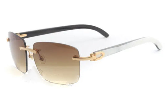 ⭐️ White Buffalo Horn Sunglasses Size 58 Henny Lenses