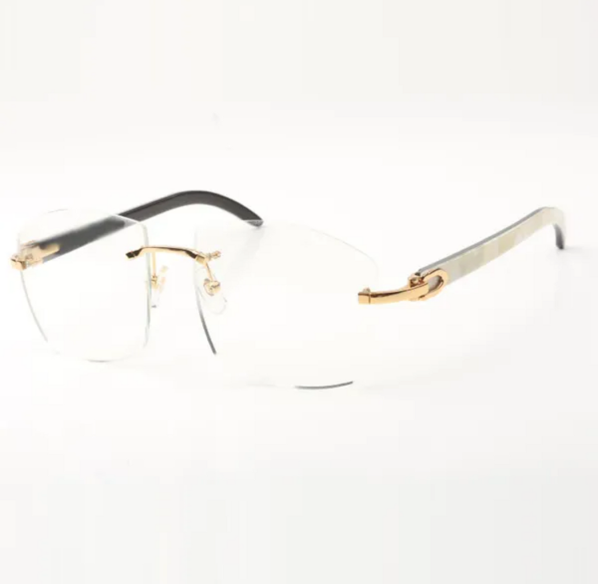 ⭐️ White Buffalo Horn Sunglasses Size 60 Clear Lenses